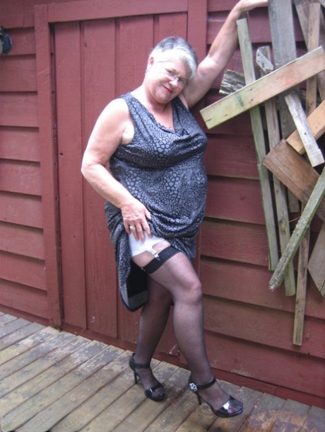 granny wearing pantyhose